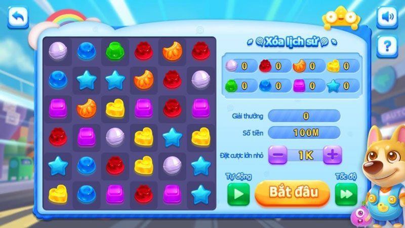 Luật chơi xếp kẹo